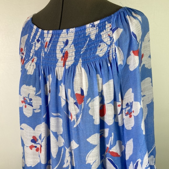 Zac & Rachel Long Flare Cuff Sleeve Elastic Neck Line Comfort Fit Top Size 1Xp - Picture 3 of 9